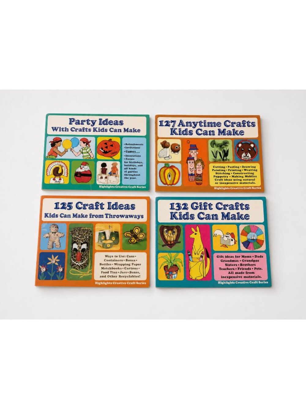 Highlights Creative Craft Series 4 Book Lot Set Vintage Kids Craft Ideas Books